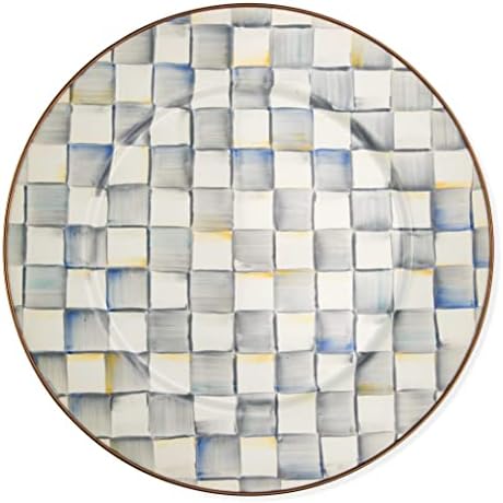 MACKENZIE-CHILDS Sterling Check Serving Platter, Large 16-Inch Enamel Serving Dish