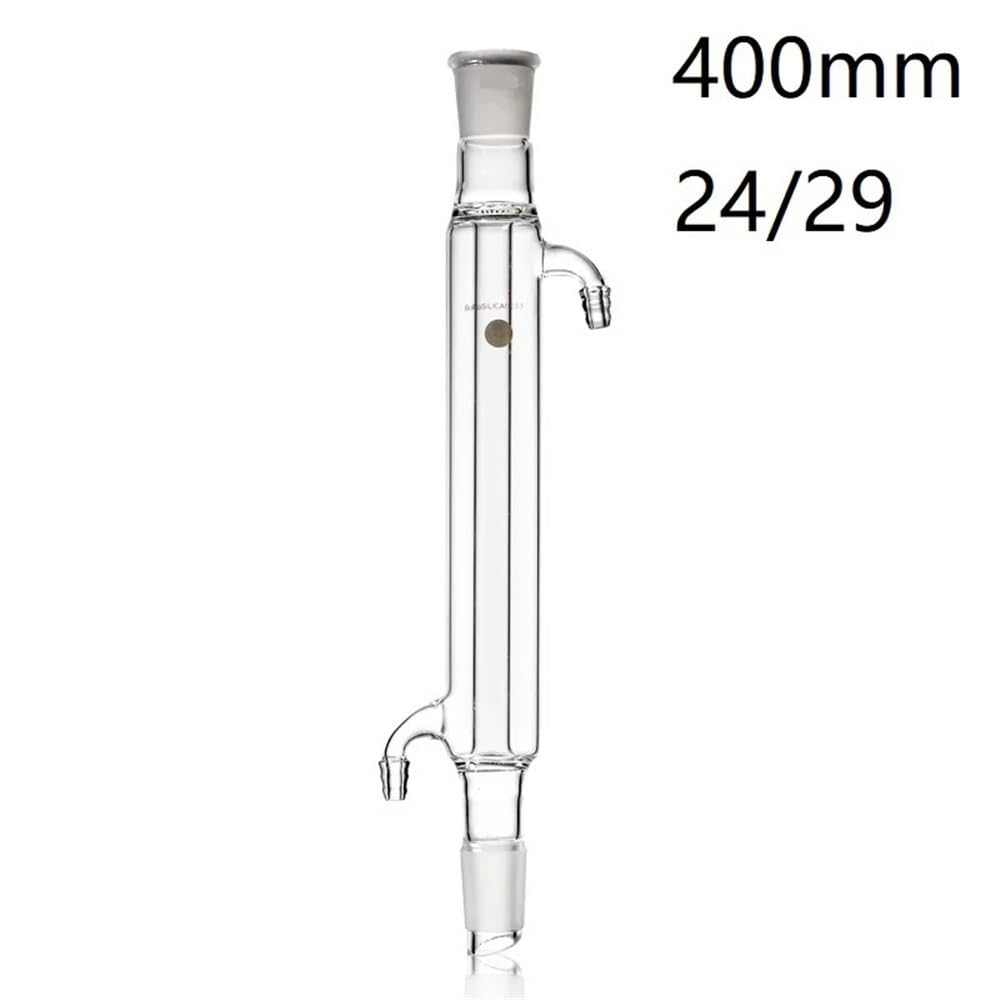 Equipos y suministros de laboratorio Condensador de 400 mm 24/29 con tubo interior en espiral, boca esmerilada estándar, vidrio borosilicato, equipo laboratorio