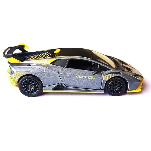 Image of Diecast Toy Cars for Kids & Collectors| 1:32 Scale | Pull Back Action Metal Model Car | Premium Detailing, Authentic Design, Sturdy Build | Gift Toy Car (Lamborghinin Huracan STO)