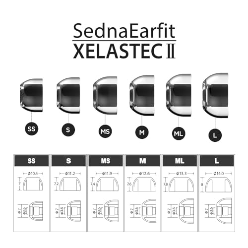 Image of AZLA XELASTEC 2 Earbud Tips, TPE Replacement Ear Tips (S (2-Pair Set))