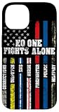 Picture of AMERICAN Flag Thin Line Police Fire Military Nurse Responder Case for iPhone 14