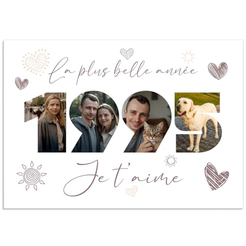 Pictalia - Cadre Personnalisé Anniversaire 30 Ans, Cadeau Femme, Homme,