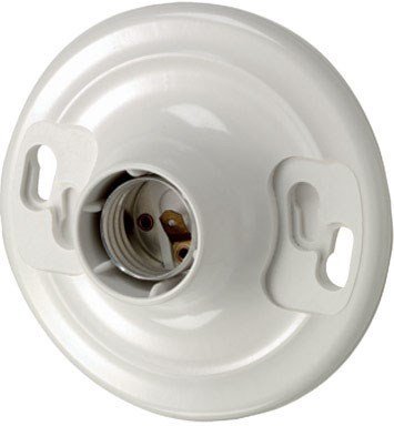LevitonPlastic Incandescent Medium Base Keyless Socket 1 pk