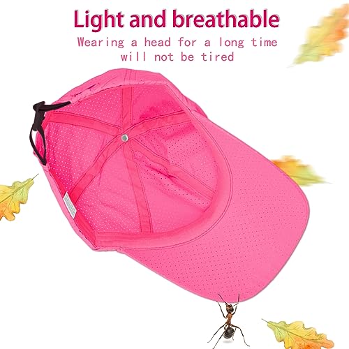 Quick Drying Baseball Cap Breathable Mesh Hats for Women Lightweight UV Protection for Running or Outdoor Sports-Pink2