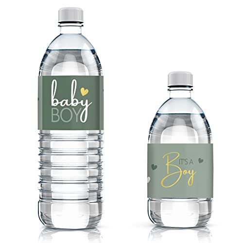 Décoration bouteille d'eau fête prénatale pour offrir un souvenir aux invités