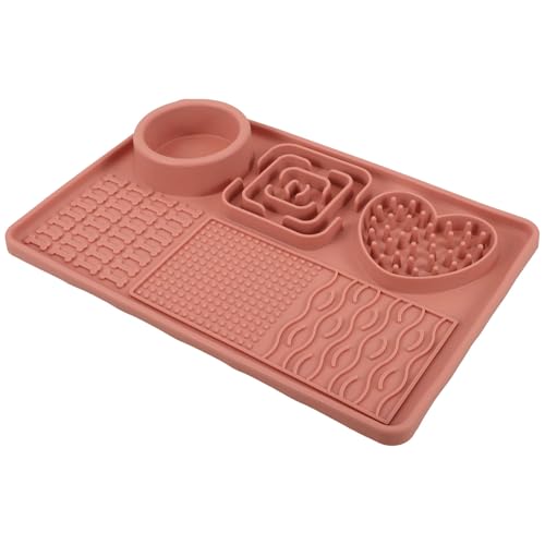 TOYANDONA Leckmatte aus Silikon mit Saugnapf für Katzen und Hunde rutschfest und Wiederverwendbar...