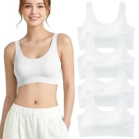 Mädchen Sport-BHS Teenager Nahtloser Trainings BH 4er-Pack Bügellose Unterwäsche Trainingsunterwäsche Unsichtbar Bralette Trainings-BHS Vest BH für 10-16 Jahre – Ansicht 1