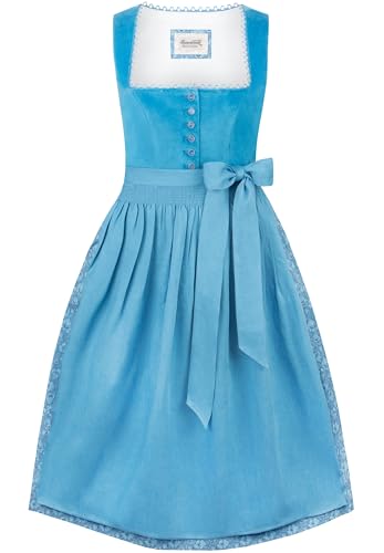 Heimatgwand Damen Kitty Maxi Dirndl, hellblau, 46