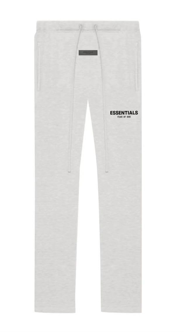 Essentials Sweatpants Adult Elastic Waist Oversized Relaxed Uncuffed Straight-Leg Open-Hem