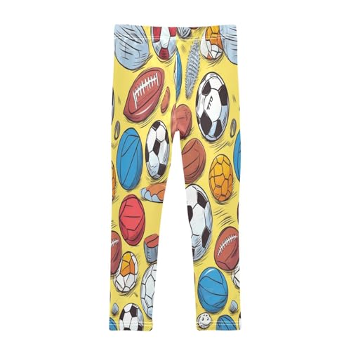 Bolaz Toddler Girls Leggings Printed Yoga Pants Leggings Football Soccer for Kids2