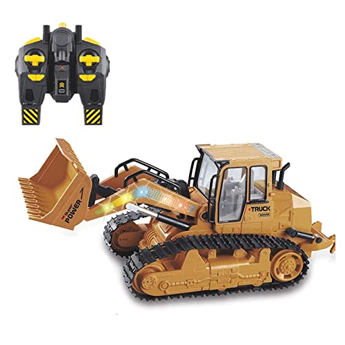 Camión RC Eléctrico 2.4ghz, Modelo Carretilla Elevadora, Excavadora, Bulldozer, 6 Canales, Carrocería De Aleación, Juguete De Construcción para Niños Y Adultos