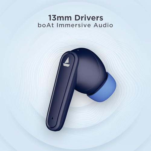 Image of Boat Airdopes 115 in Ear TWS Earbuds with ENx & Beast Mode, Upto 24 Hrs Playback and ASAP Charge(Furious Blue)