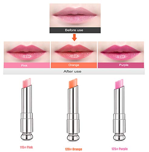Pack of 3 Crystal Jelly Lipstick, BEEXY Long Lasting Nutritious Lip Balm Lips Moisturizer Magic Temperature Color Change Lipstick - Image 3
