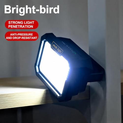 Image of Sarjak Solar Rechargeable LED Work Light with Type-C Fast Charging, USB Power Bank, Magnetic Base, Foldable Stand & Hook, Multi Lighting Modes, IP65 Waterproof Portable Flood Light for Camping