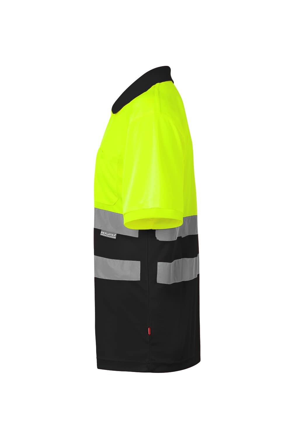 VELILLA Herren Poloshirt Zweifarbig Kurzärmelig Grau Neonorange