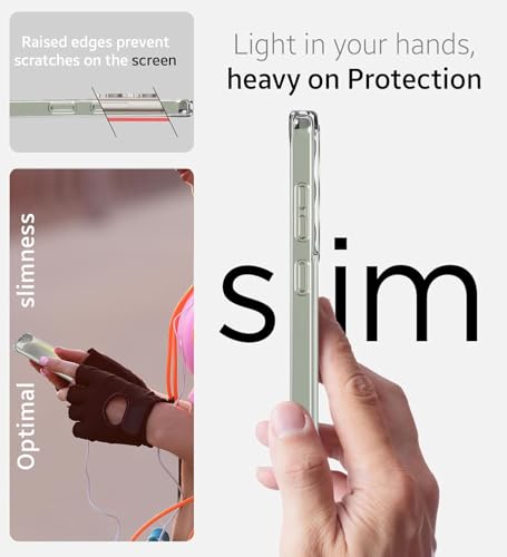 Image of KAPAVER Hybrid Shockproof Back Cover Case Compatible with Samsung Galaxy A54 (PC+TPU) (Clear)
