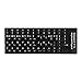 Haihuic Stickers Clavier coréen, Fond Noir avec Lettrage Blanc Non Transparent pour Ordinateur, Ordinateur Portable
