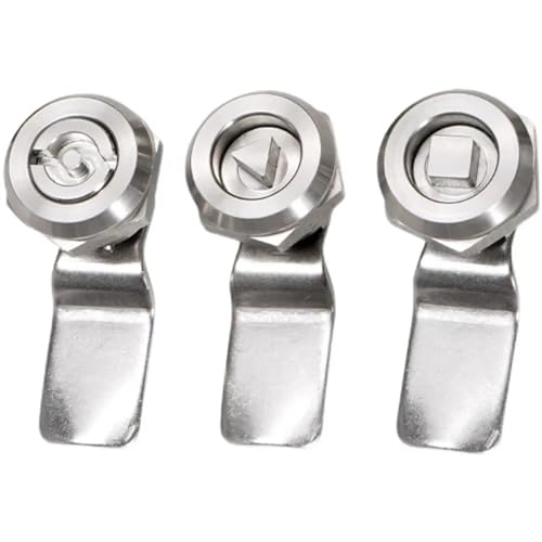 FJSUGAOW MS705 Series Stainless Steel Cam Lock Cabinet Electronic Control Cabinet Drawer Cupboard Locker Cabinet Tools (Color : 3sets-triangle-H10)