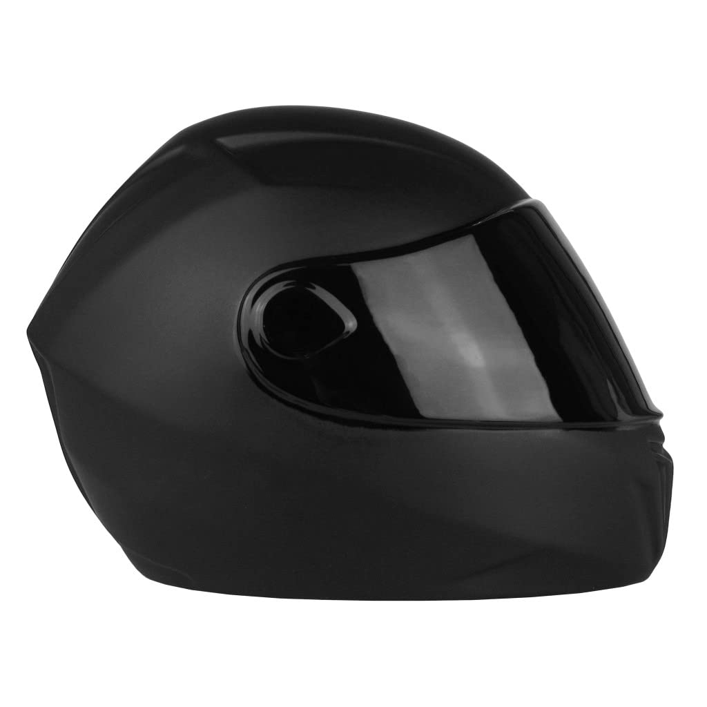 Einzigartige Motorradhelm-Urne für Erwachsene, künstlerische Gedenkurne, menschliche Urne, Themen-Urne M1 (schwarz)