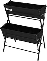 Algopix Similar Product 1 - VegTrug Poppy 2 Tier Planter Black