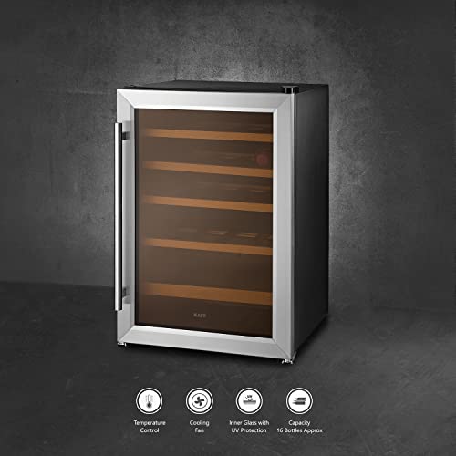 Image of Kaff 50 L Single Door Desktop Fridge (KWC 62, Wine Cooler, Black)
