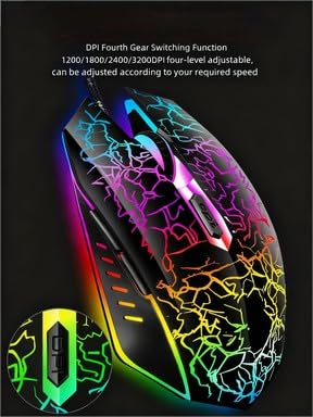 Image of Maine Game Wired USB Mouse, 2400 DPI, 4 Adjustable Levels, Silent, Factory Wholesale Sale (014, 1PACK)