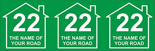 Magnetic Marketing Mülltonnen-Aufkleber D5, personalisierbar mit Adresse, 18 x 18 cm, 3 Stück - Image 3