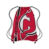 FOCO NHL New Jersey Devils Unisex Big Logo Drawstring Backpack, Team Color, OS