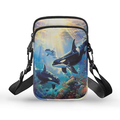 Yzaoxia Small Crossbody Bag for Women Men Canvas Cross Body Phone Purse Over Shoulder Handbag Messenger Bag Adjustable Strap