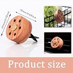 2 Pcs Diffuseurs de voiture en bois pour les huiles essentielles, Aromathérapie Vent Clip avec 5 Roche volcanique, portable 2-in-1 Air Refroidisseur & Diffuseur d'huile, Design compact élégant