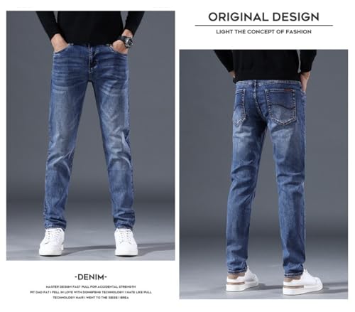 Jeans Pants Trousers Denim Spring and Autumn Korean Edition Stretch Men's Small Classic Long3