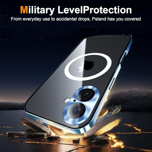 Coque iPhone 16 Pro MagSafe en aluminium bleu mat