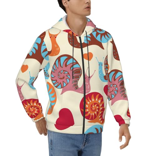 Sweat à capuche escargot homme doux contre le froid d'hiver