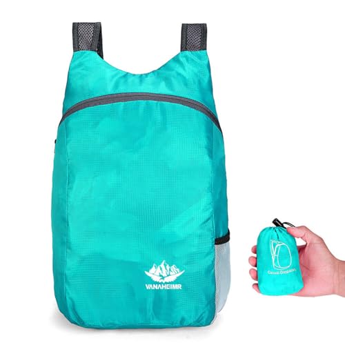 Mochila impermeável para esportes ao ar livre, para acampamento, caminhada, grande capacidade, verde