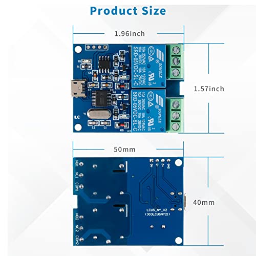 Módulo de relé USB LCUS-2 de dos canales para interruptor de control inteligente 6