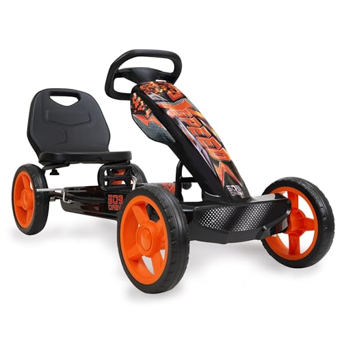 509 Crew XSpeed Pedal Go-Kart – Naranja Coche de Pedal, Gráficos Deportivos en la Carenado...