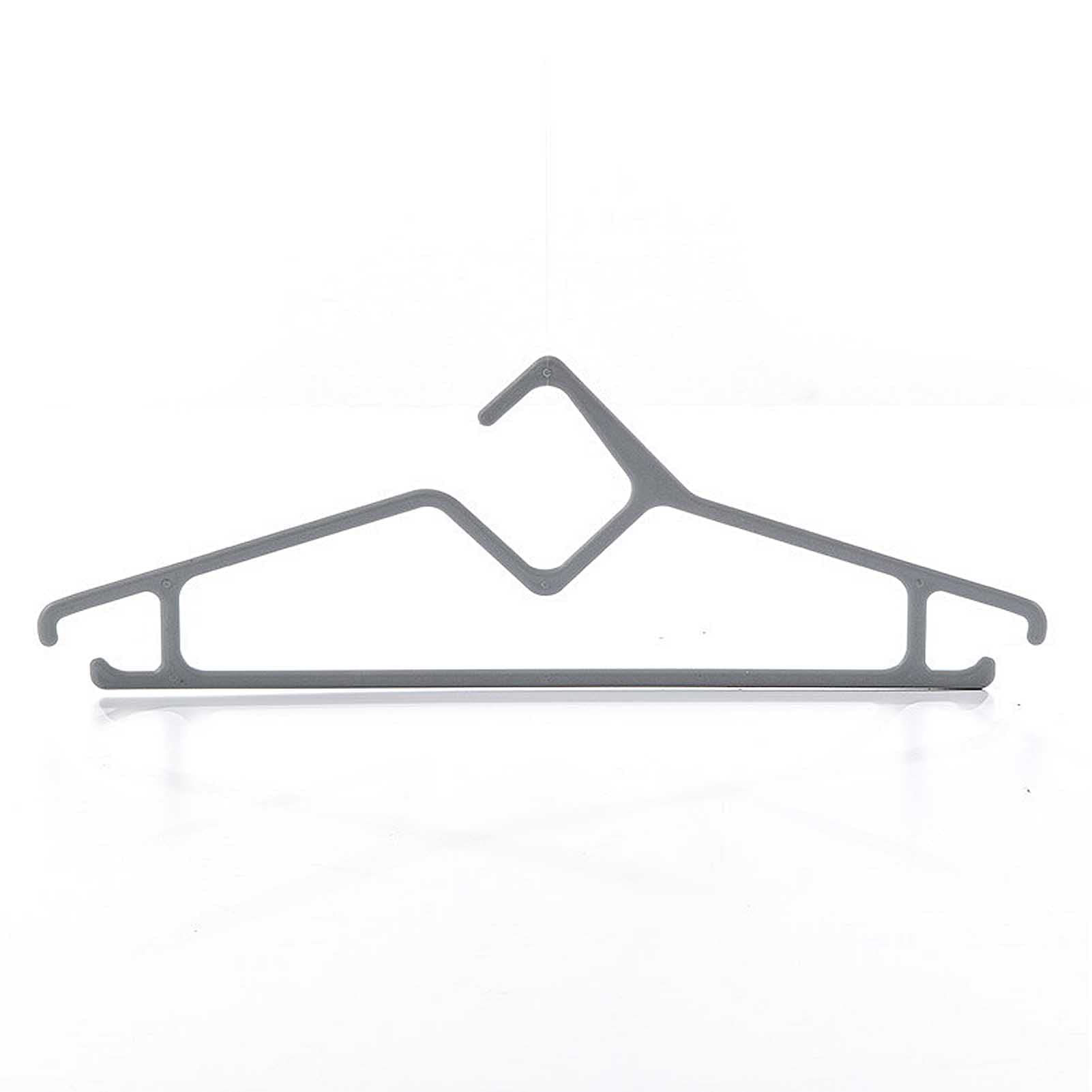 Cintres de Manteau en Plastique de 40,5 cm pour Costumes et Pantalons - Lot de 20 Pièces Noir