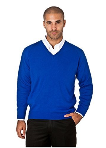 CKL Men's V Neck Knitted Wool Mix Jumper New
