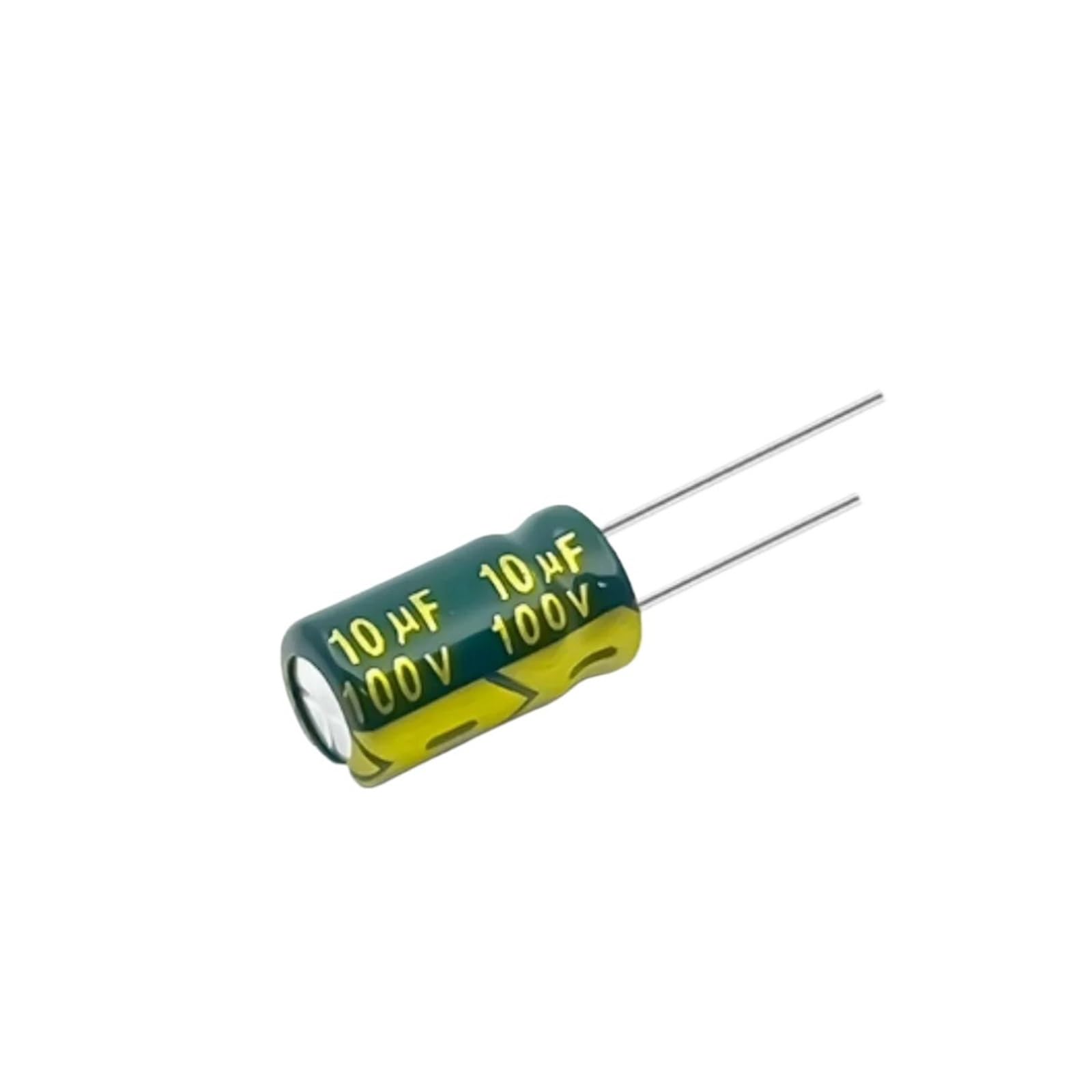 Condensateur 100V 10uF 6x11mm composant electronique radial pour circuit imprimé