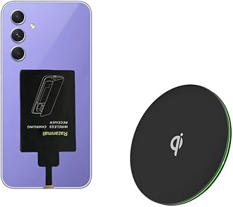 8W External Type-C Wireless Charging Receiver for Samsung Galaxy A54 A34 A24 A14 5G Phone with Charger PAD