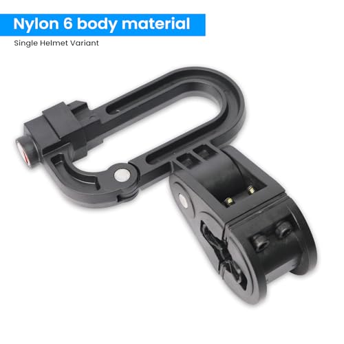 TVS Helmet Lock for Bike, Bike Riding Accessories, Anti-Theft Helmet Safety Lock, Motorcycle Accessories - Black