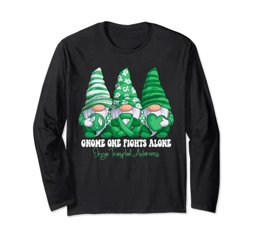 Gnomos de cinta verde del mes de concienciación del trasplante de órganos Manga Larga