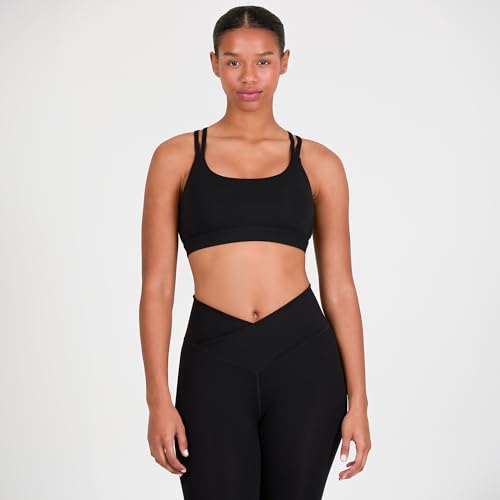 Image of YITTY Active Women's Ultraluxe Strappy Medium Impact Bra, Athleisure, 4-Way-Stretch
