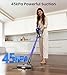 FKIEN Cordless Vacuum Cleaner, 550W 45kPa 65Mins Vacuum Cleaners for Home with LED Display, Self-Standing Stick Vacuum with Anti-Tangle Brush, Rechargeable Vacuum Cordless for Pet Hair/Carpet/Floor