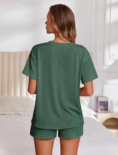 Image of Ekouaer 2 Piece Sets for Women Matching Lounge Sets Summer Outfits