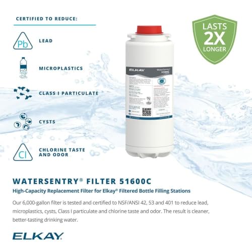 Image of Elkay LZSTL8WSLP ezH2O Enhanced Filtered Bottle Filling Station w / Fountain