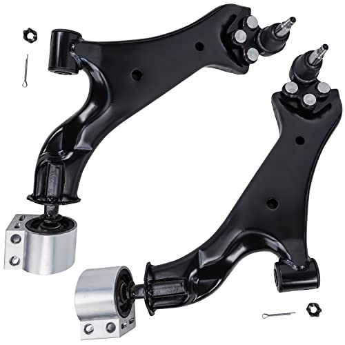 Image of Detroit Axle - Front End 6pc Suspension Kit for 2010-2017 Chevy Equinox | GMC Terrain 2 Lower Control Arms w /Ball Joints 2 Sway Bar Links 2 Outer Tie Rods 2011 2012 2013 2014 2015 2016 Replacement
