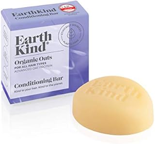 EarthKind Organic Oats Conditioning Bar, Moisturising Solid Conditioner Bar for Hair, Sulfate Free, Plastic Free & Vegan, All Hair Types, Gentle for Daily Use, Natural Ingredients  50g