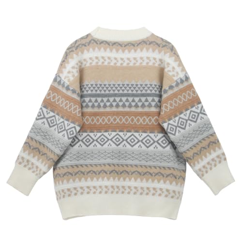 Image of Striped Sweater Women Knit Baggy Grandpa Vintage Pullover Grunge Old Money Casual Long Sleeve Aesthetic Streetwear