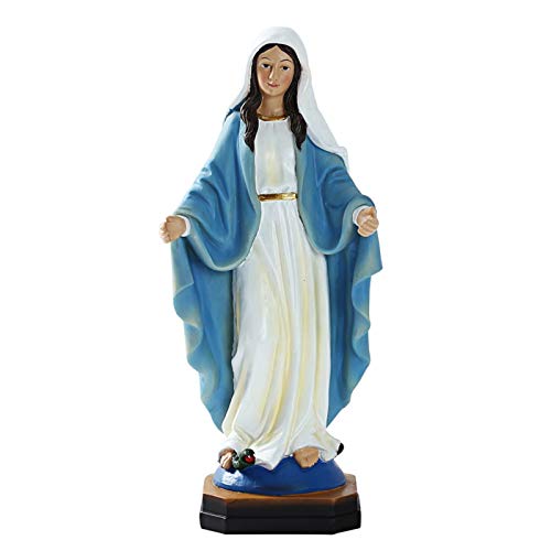 Lovskoo Virgin Mary Statue, 8.8 Inch Our Lady of Guadalupe Figurine Resin | Mother Mary Statue Catholic Home Decor Resin Sculpture, Virgin of Guadalupe Indoor, Christmas Decorations Faith Gifts - image 3